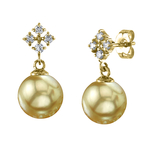 Ohrringe „Millie“ mit Goldperlen und Diamanten