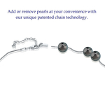 Pearl Moments – Verstellbare Silberkette mit 10 mm großer Tahiti-Südseeperle – Zweites Bild