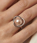 Lexi-Ring mit rosa Süßwasserperle – Zweites Bild