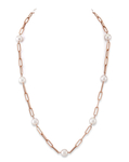 14-karätiges Gold, 8,5–9,0 mm große japanische Akoya-Perle & Gliederkette
