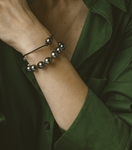 Armband mit 9–10 mm großen Tahiti-Südseeperlen in Tropfenform – AAAA-Qualität – Zweites Bild