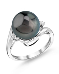 Sia-Ring mit tahitianischer Südseeperle und Diamanten