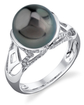 Abby-Ring mit tahitianischer Südseeperle und Diamanten
