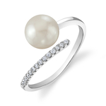 Valentina-Ring mit Süßwasserperle und Diamanten