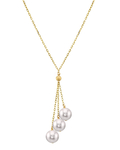 Anhänger aus 14-karätigem Gold mit japanischen Akoya-Perlen im Tincup-Cluster-Design