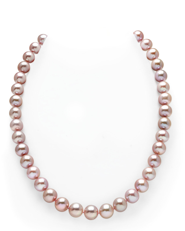 9,5–10,5 mm rosa Süßwasserperlenkette – AAAA-Qualität