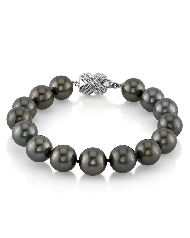 Armband aus 10–11 mm großen Tahiti-Südseeperlen – AAAA-Qualität