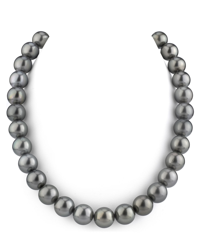 11–12 mm Tahiti-Südseeperlen-Halskette – AAA-Qualität