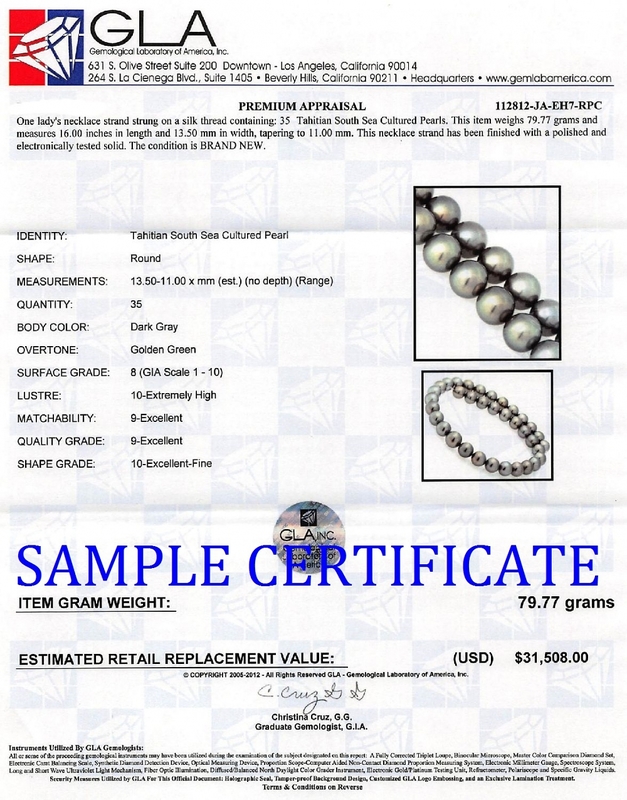 11–13 mm Tahiti-Südseeperlen-Halskette – AAA-Qualität – Zweites Bild