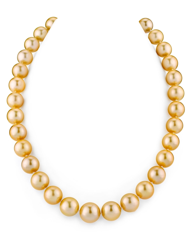 11–13 mm goldene Südseeperlenkette – GIA-zertifiziert