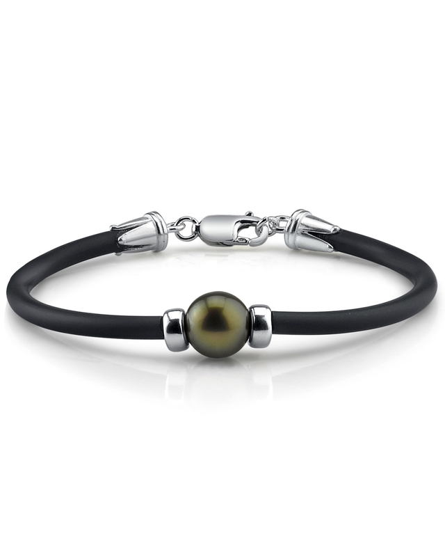 Armband aus Gummi mit tahitischen Rundperlen
