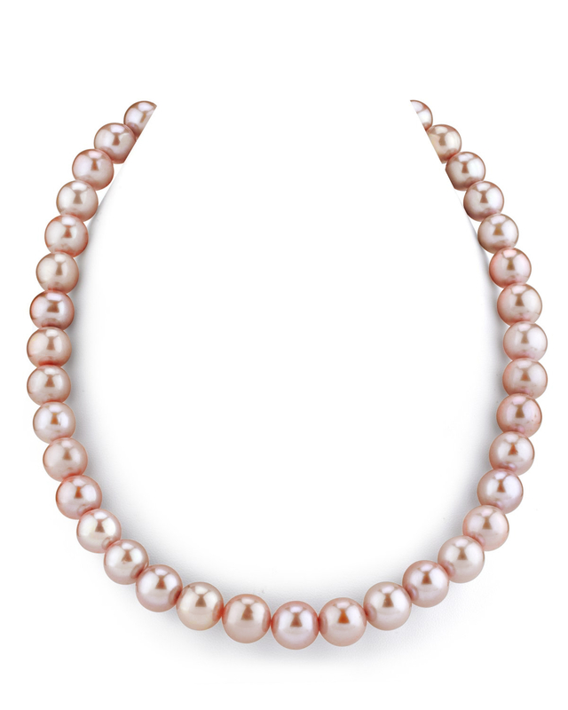 10,5–11,5 mm rosa Süßwasserperlenkette – AAAA-Qualität