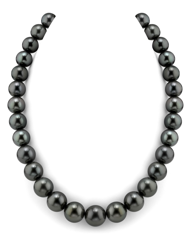 12–14 mm Tahiti-Südseeperlen-Halskette – AAAA-Qualität