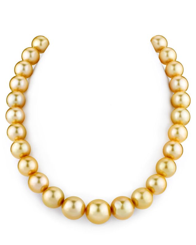 12–15 mm goldene Südseeperlenkette – AAAA-Qualität