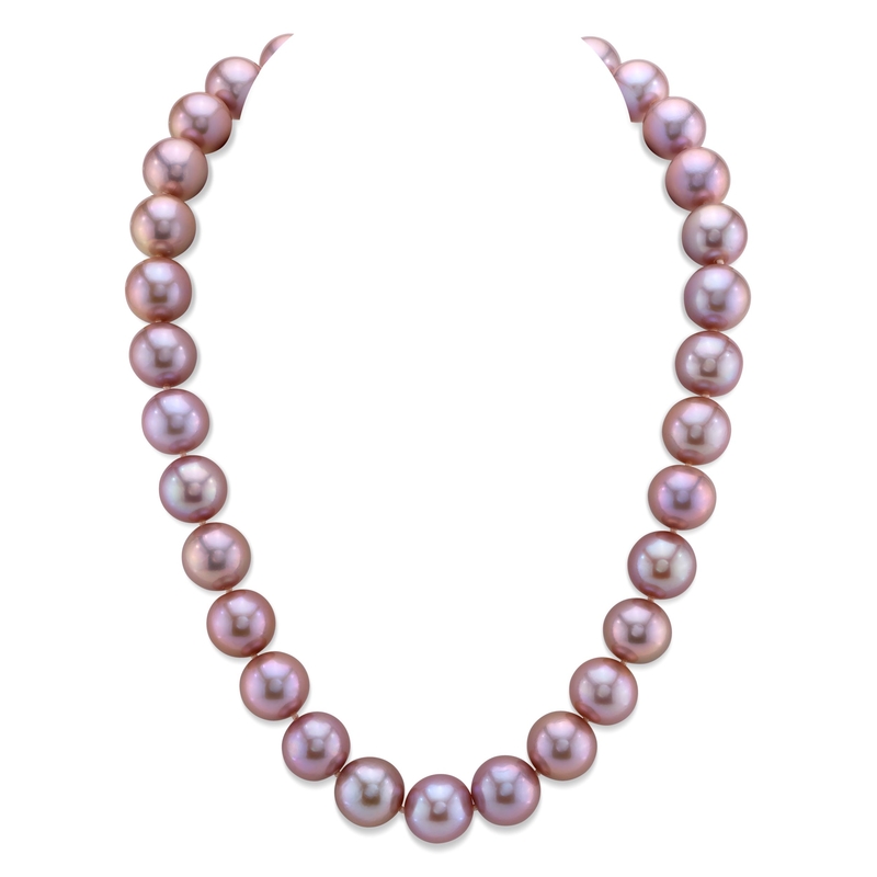 Halskette aus rosa Süßwasserperlen, 12–14 mm – AAA-Qualität