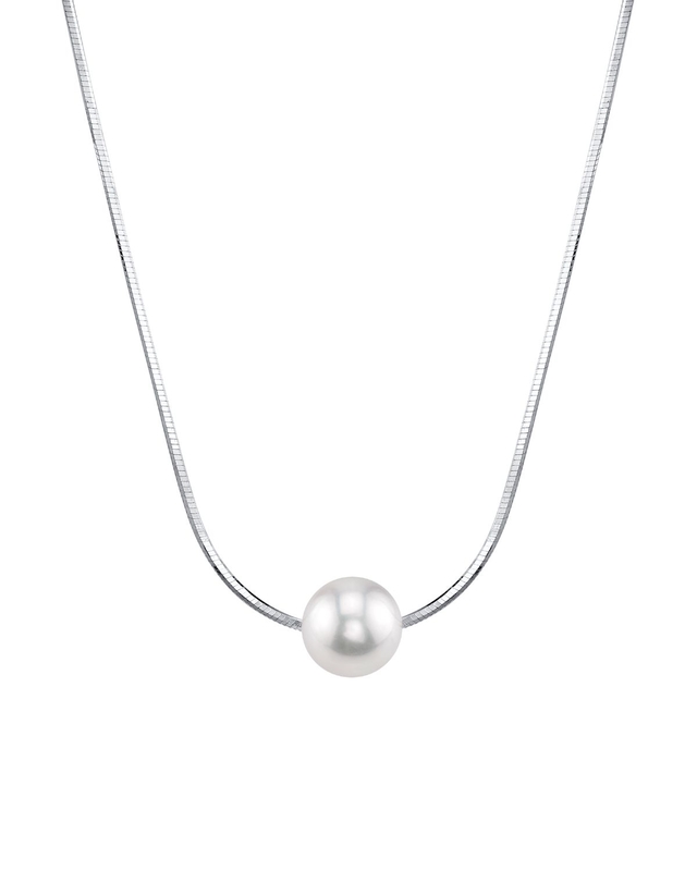 Pearl Moments – Verstellbare Halskette aus Silber mit 7 mm großen Süßwasserperlen