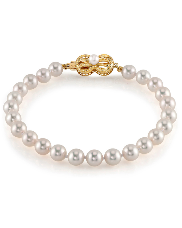 6,0–6,5 mm Hanadama Akoya-Armband aus weißen Perlen – Zweites Bild