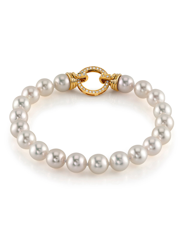 7,5–8,0 mm Hanadama Akoya-Armband aus weißen Perlen – Zweites Bild