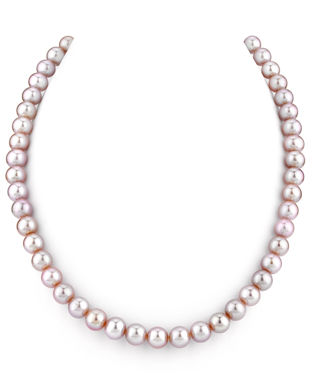 7,0–7,5 mm rosa Süßwasserperlen-Halskette in Choker-Länge