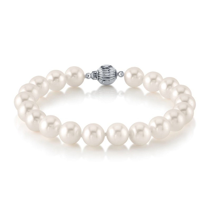Armband aus weißen Süßwasserperlen, 7,5–8,5 mm – AAA-Qualität