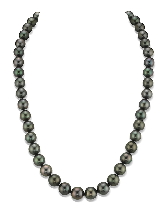 8–10 mm Tahiti-Südseeperlen-Halskette – AAAA-Qualität