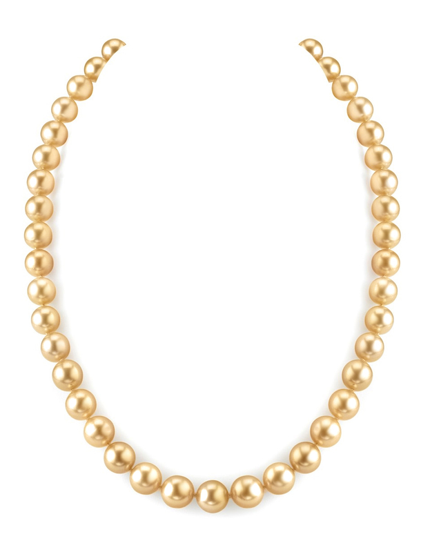 8–10 mm goldene Südseeperlenkette – AAAA-Qualität