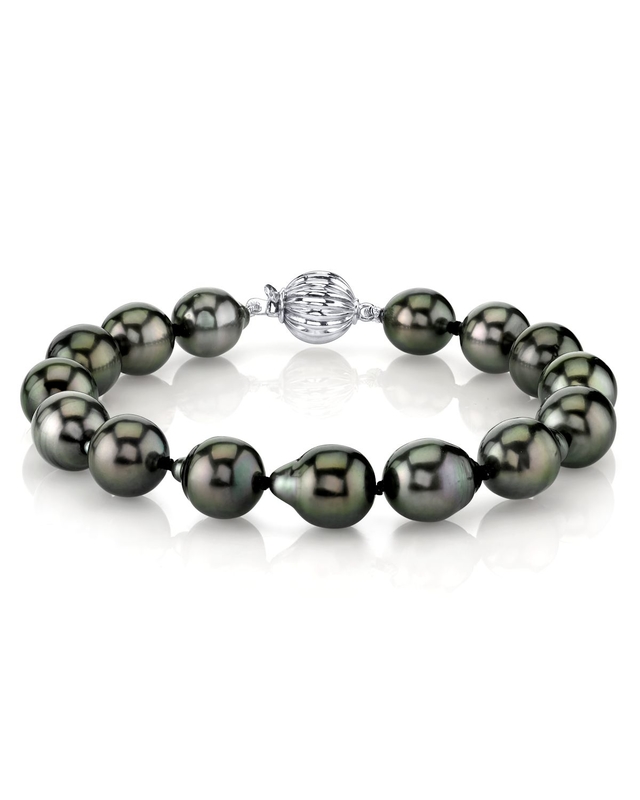 Armband mit tropfenförmigen Tahiti-Südseeperlen