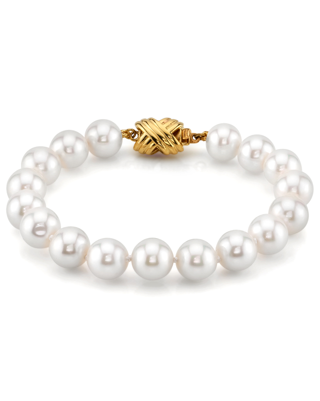 Armband aus weißen Süßwasserperlen, 8,5–9,5 mm – AAAA-Qualität – Zweites Bild