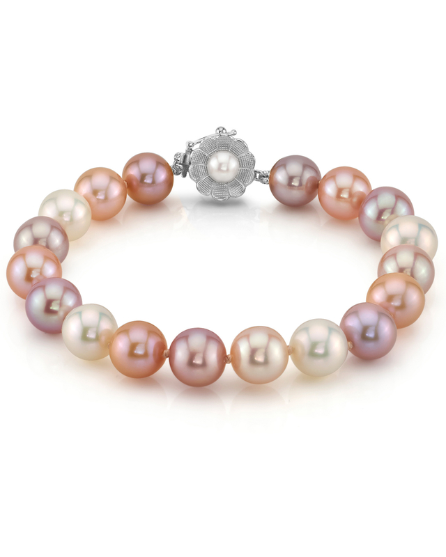 Armband aus mehrfarbigen Süßwasserperlen, 8,5–9,5 mm – AAAA-Qualität