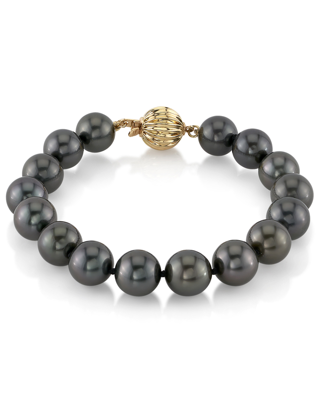 Armband aus 9–10 mm großen Tahiti-Südseeperlen – AAAA-Qualität – Zweites Bild