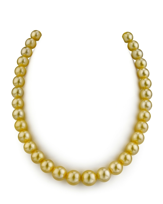 9–11 mm goldene Südseeperlenkette – GIA-zertifiziert