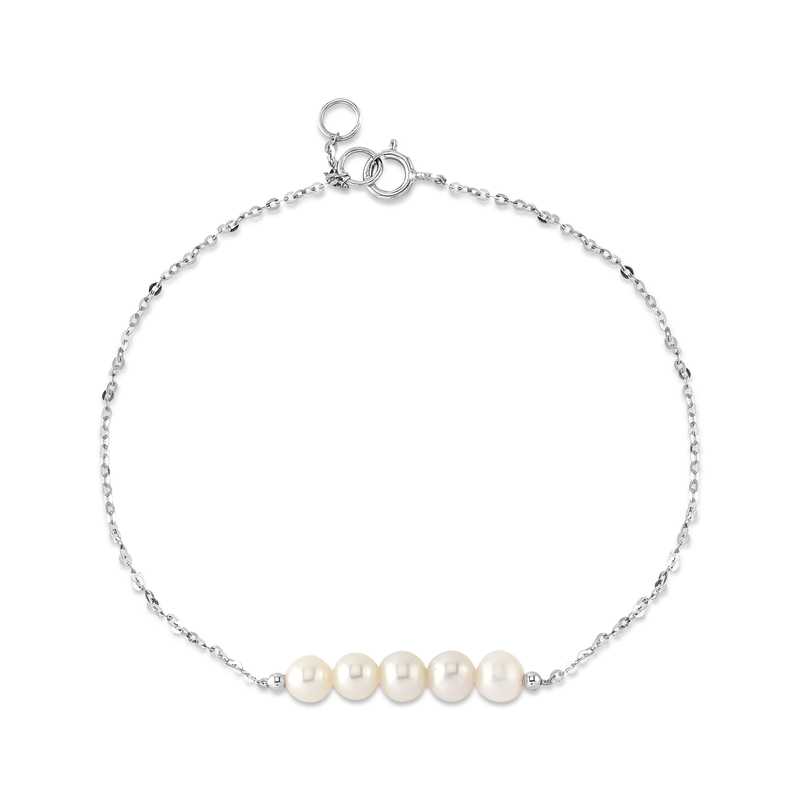 Addie-Armband aus 14-karätigem Gold mit Süßwasserperlen