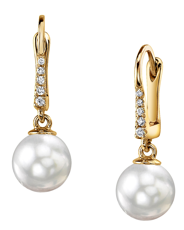Ohrringe „Susan“ mit Südseeperlen und Diamanten