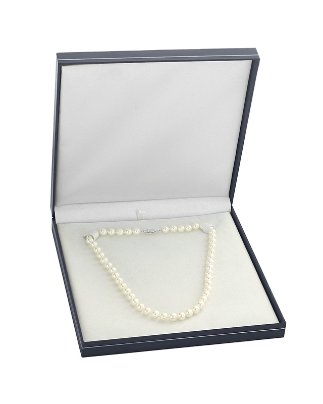 6.5-7.0mm Japanese Akoya White Choker Length Pearl Necklace - AAA Quality - Third Image