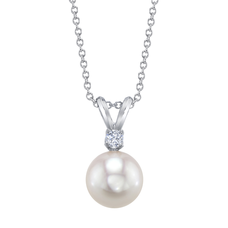 18K Akoya Pearl & Diamond Classic Pendant