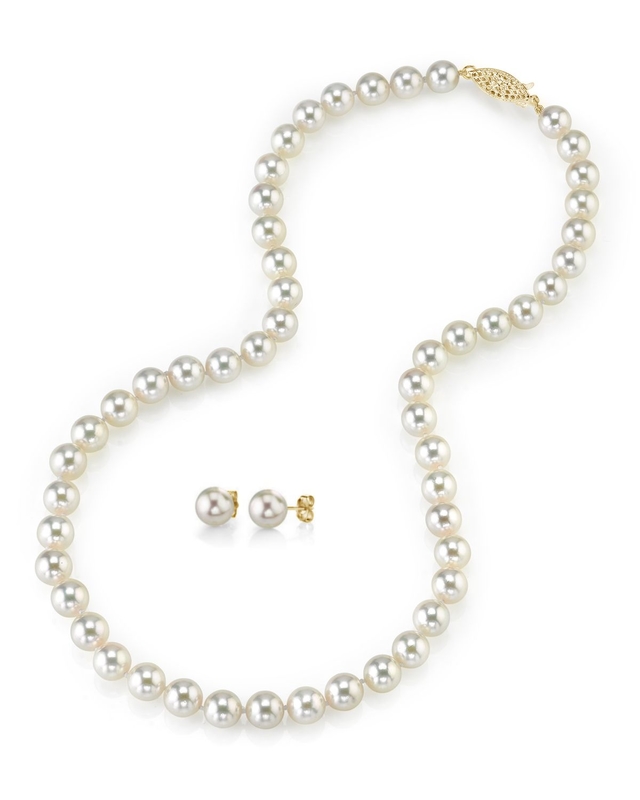 6,0–6,5 mm japanische Akoya-Perlenkette und Ohrringe – Zweites Bild