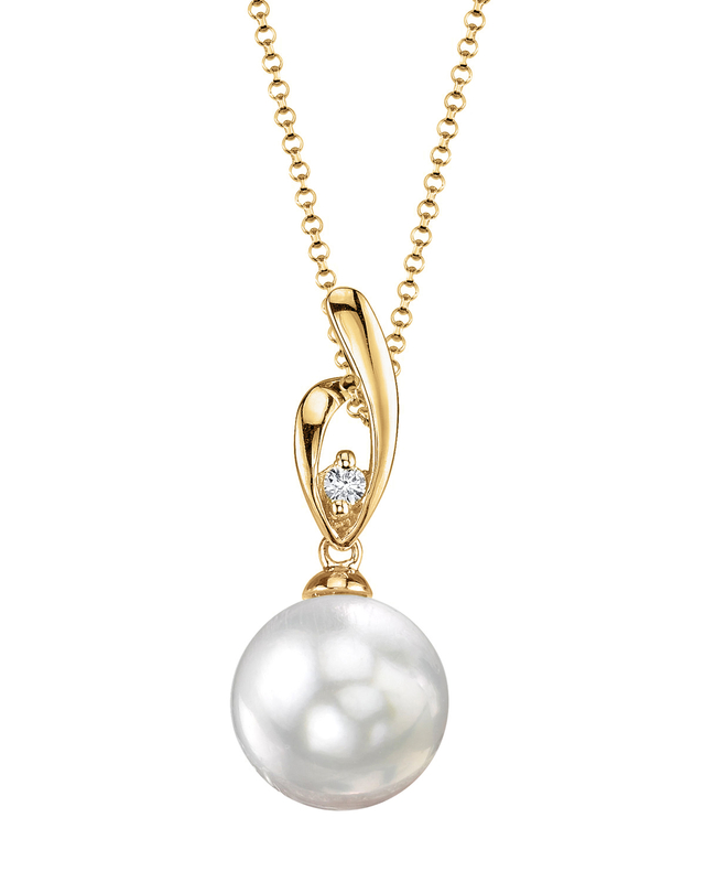 Anhänger „Lois“ mit weißer Südseeperle und Diamanten