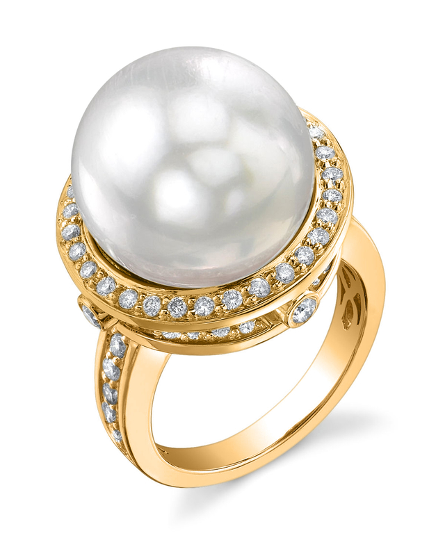 Bella-Ring mit Südseeperle und Diamanten