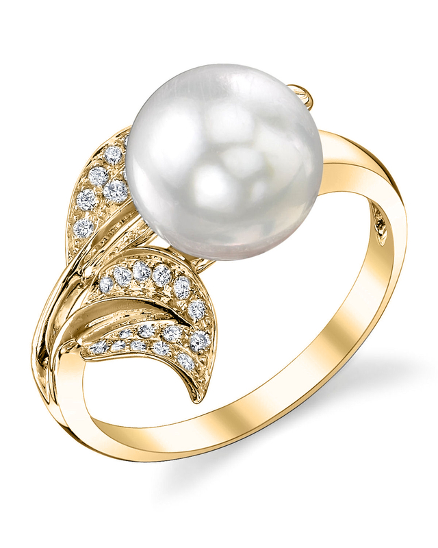 Eva-Ring mit Südseeperle und Diamanten