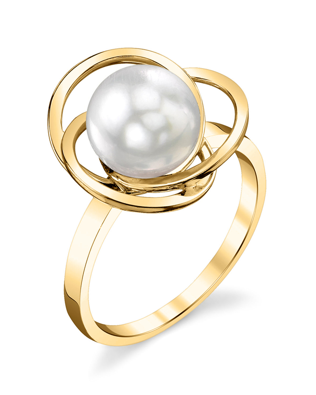Lexi-Ring mit weißer Südseeperle