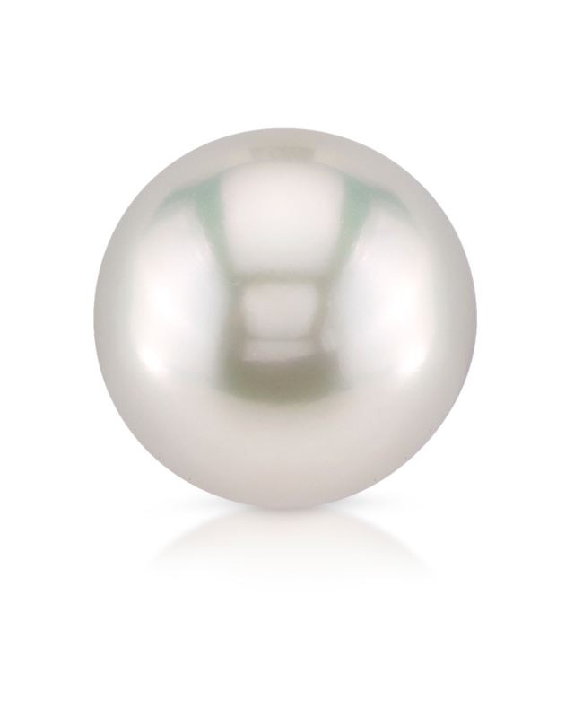 17 mm runde weiße Südsee-Perle – AAAA-Qualität