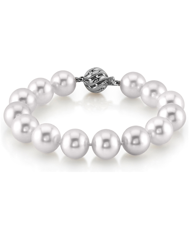 Armband aus weißen Südseeperlen, 11–12 mm – AAAA-Qualität