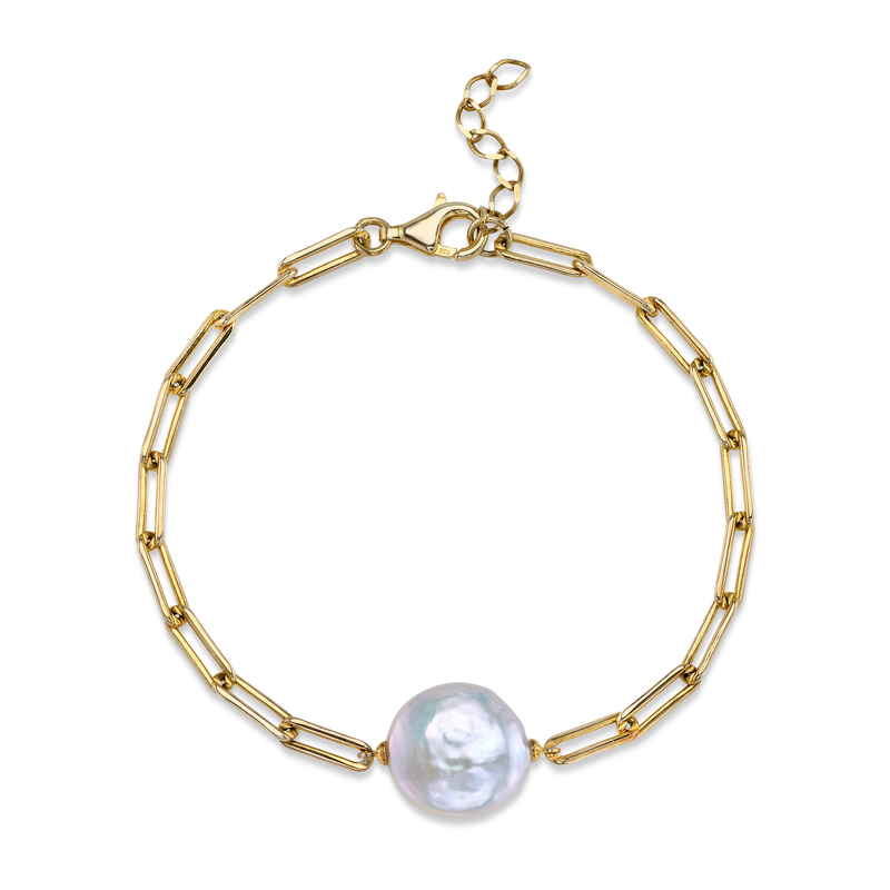 Armband „Tincup Bailey“ mit weißen Süßwasser-Barockperlen