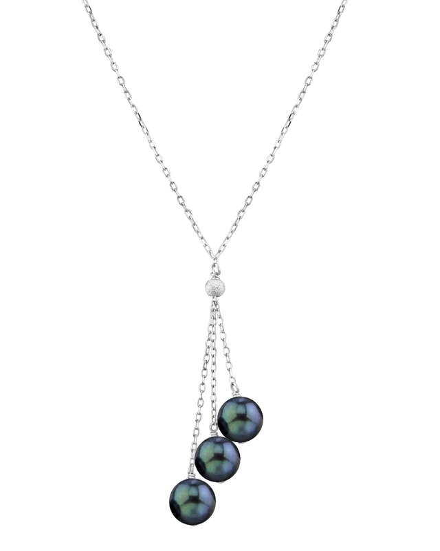 Anhänger aus 14-karätigem Gold mit schwarzer japanischer Akoya-Perle im Tincup-Cluster-Design