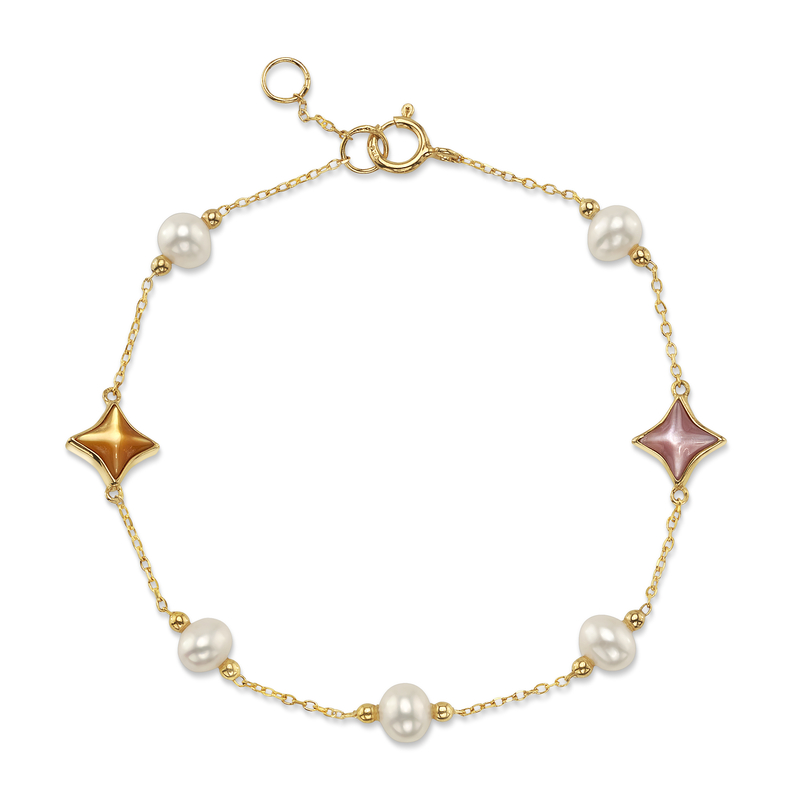 Armband „Anika“ mit weißen Süßwasserperlen