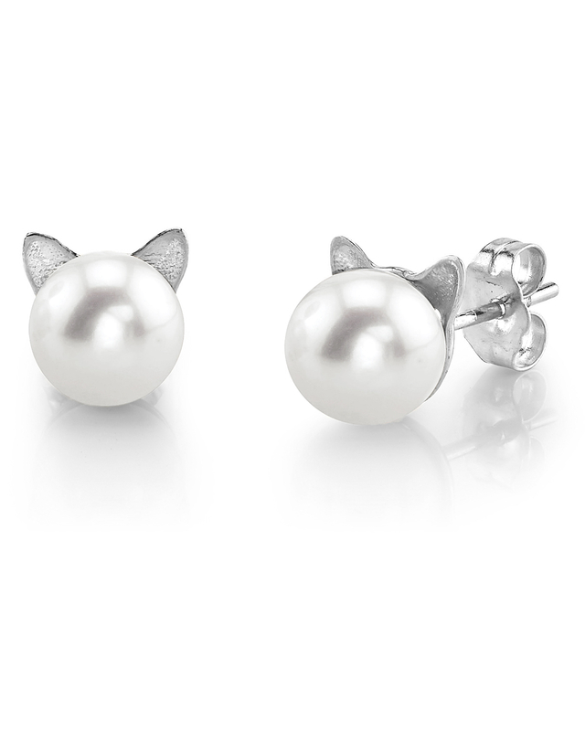 Ohrringe „Freshwater Pearl Cat Cathy“