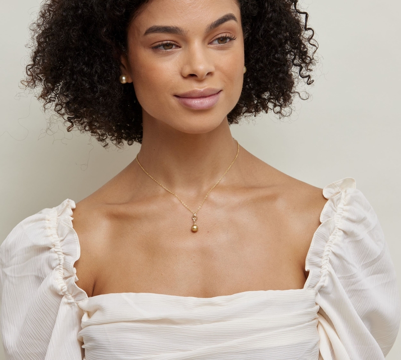 Anhänger „Golden Pearl & Diamond Aria“ – Zweites Bild