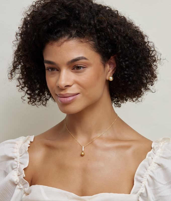 Golden Pearl Diamant-Anhänger – Zweites Bild