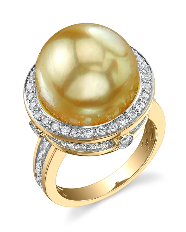 Ring „Golden Pearl & Diamond Bella“