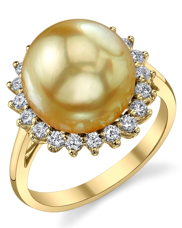Ring „Golden Pearl & Diamond Sage“